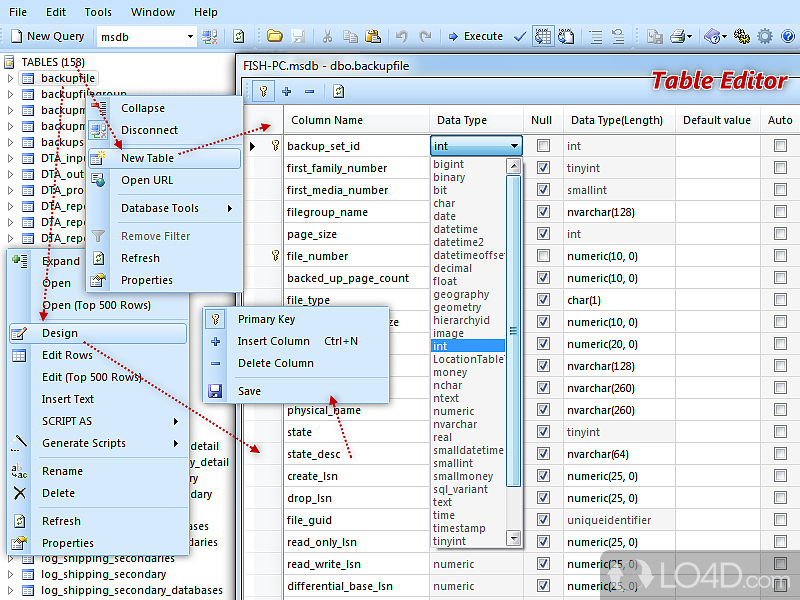 Work easier with databases - Screenshot of Database .NET