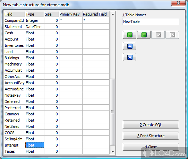 Database Viewer-Editor: User interface - Screenshot of Database Viewer-Editor