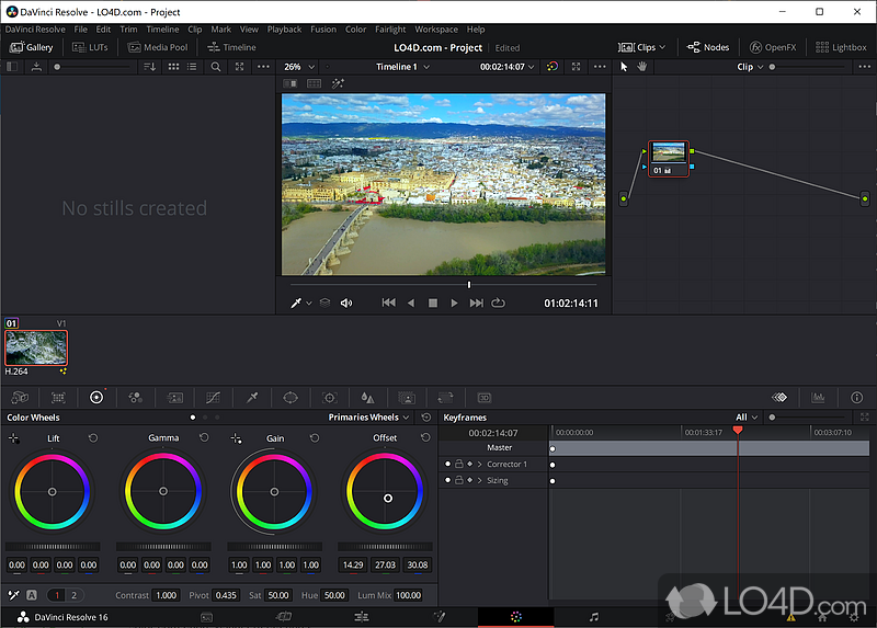 Multiple wipes and fades - Screenshot of DaVinci Resolve