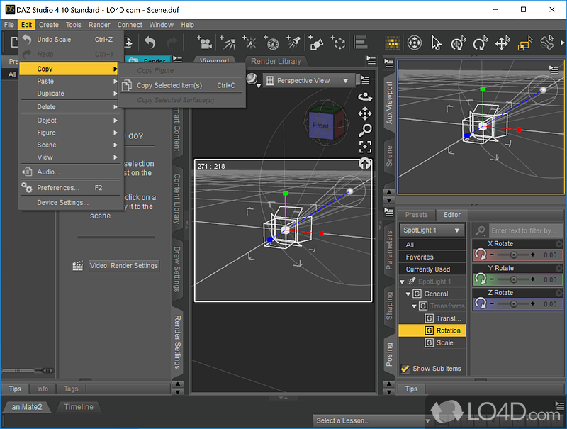 Populate your workspace with various models - Screenshot of DAZ Studio