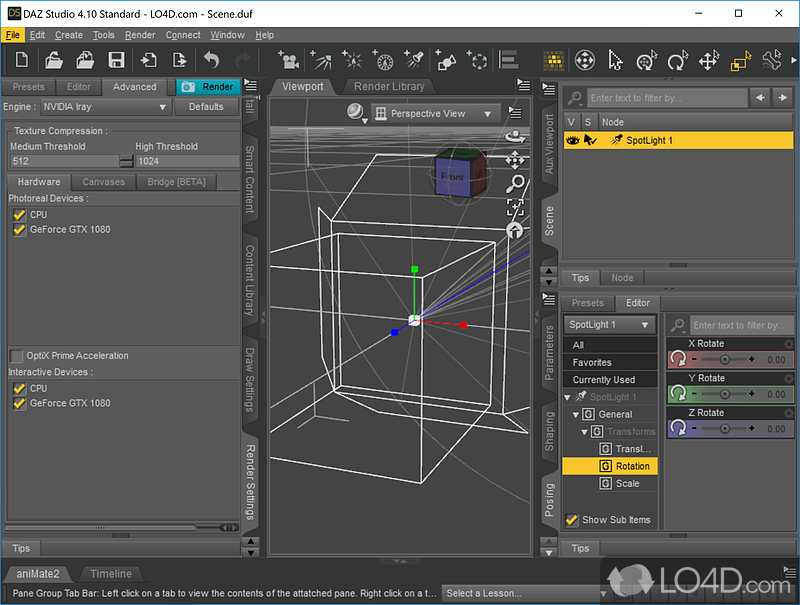 Free and powerful 3D modeling app - Screenshot of DAZ Studio