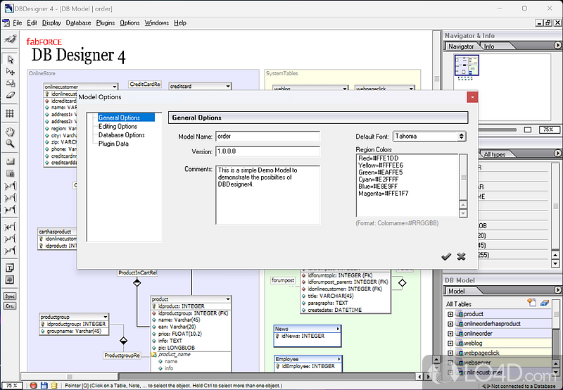 DBDesigner screenshot