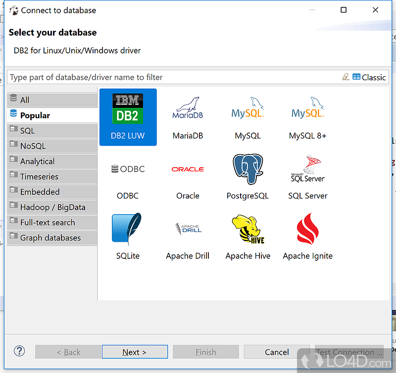 Manage and work with popular databases like MySQL - Screenshot of DBeaver