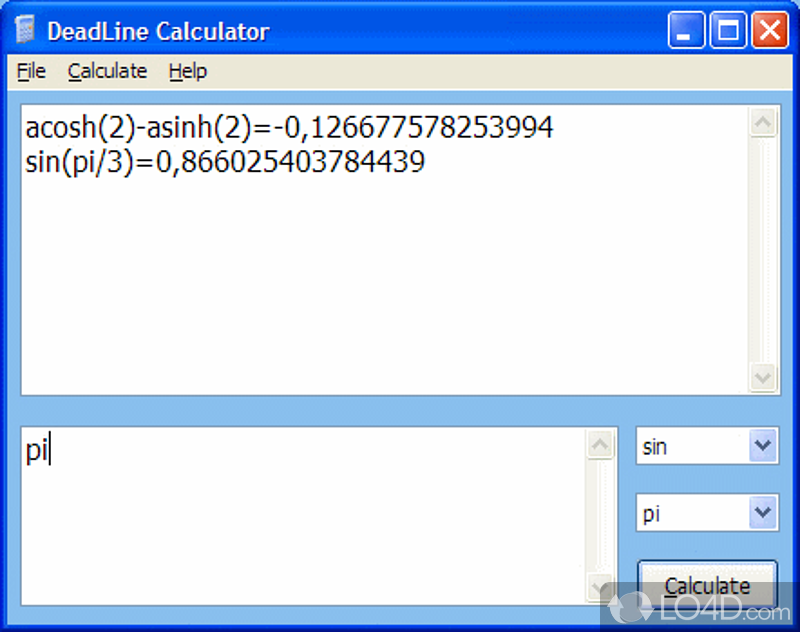 More about DeadLine - Screenshot of DeadLine Equation Calculator