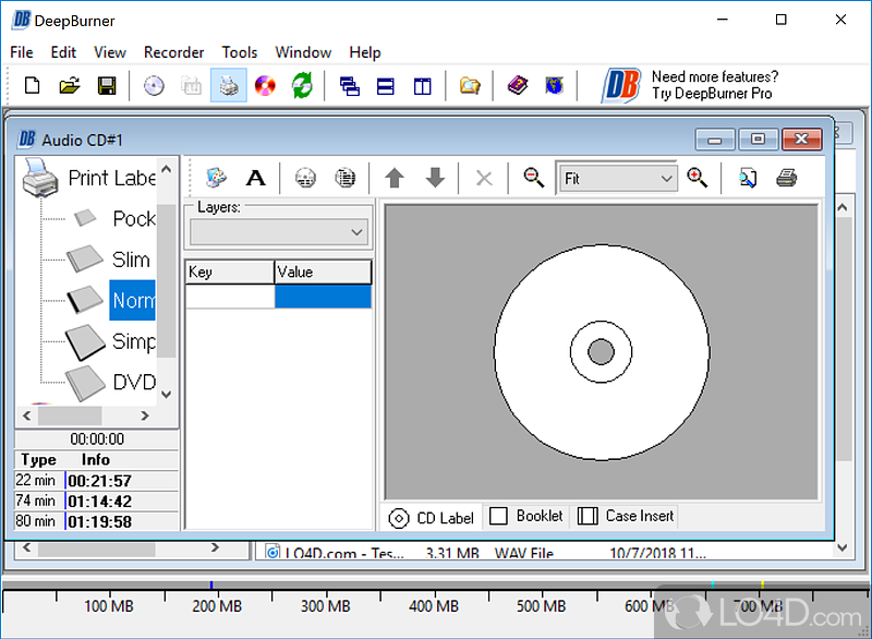 Powerful CD and DVD burning package absolutely for - Screenshot of DeepBurner