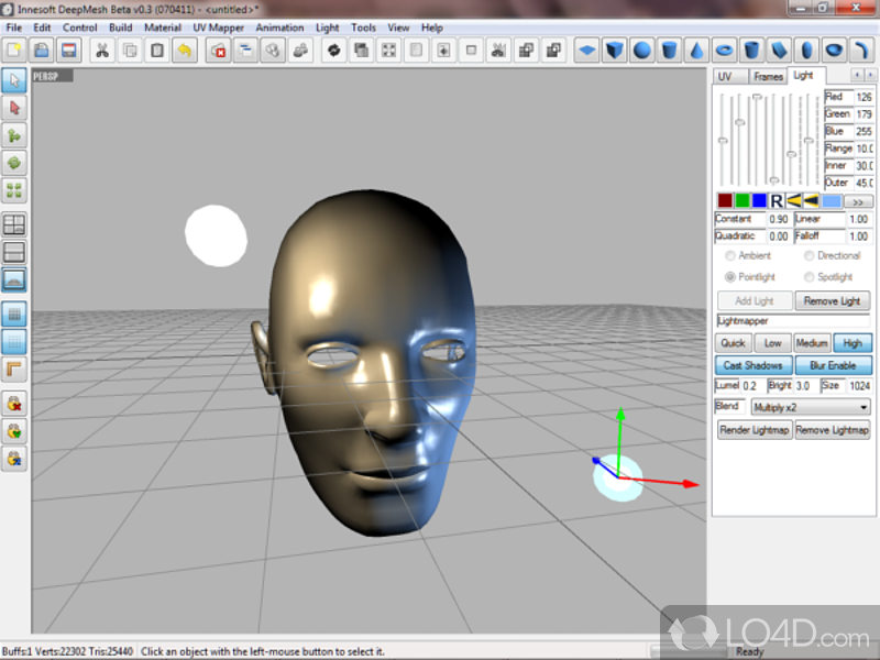 3D Modeling app for Windows - Screenshot of deepMesh