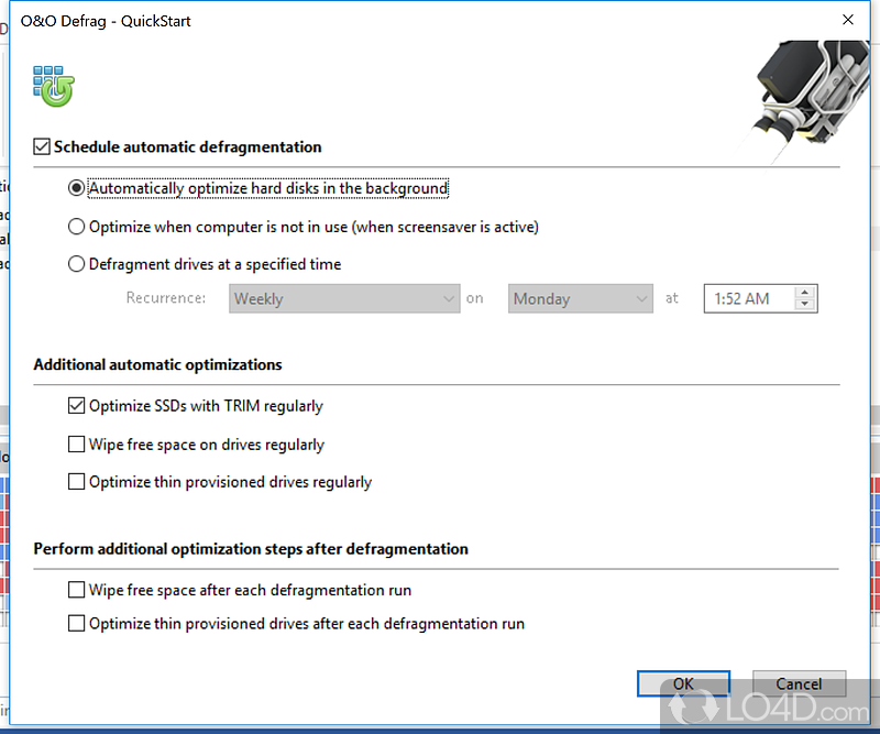 O&O Defrag Professional: User interface - Screenshot of O&O Defrag Professional