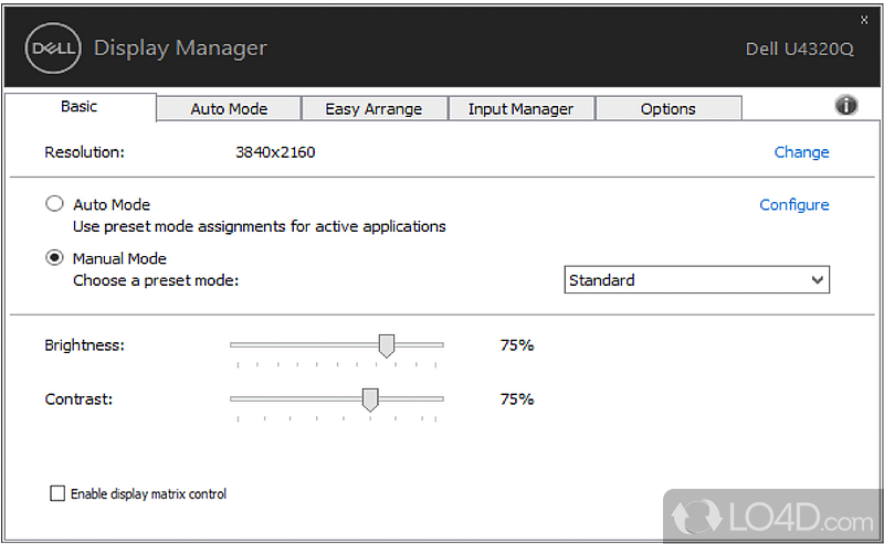 Increase everyday productivity - Screenshot of Dell Display Manager