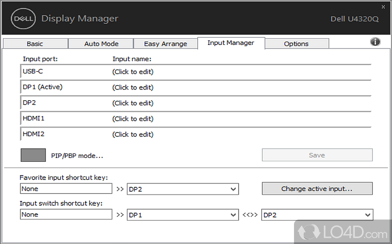 Updates configuration and features for Dell monitors - Screenshot of Dell Display Manager