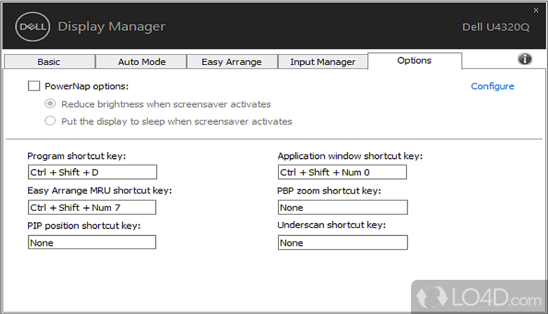 Dell Display Manager: User interface - Screenshot of Dell Display Manager