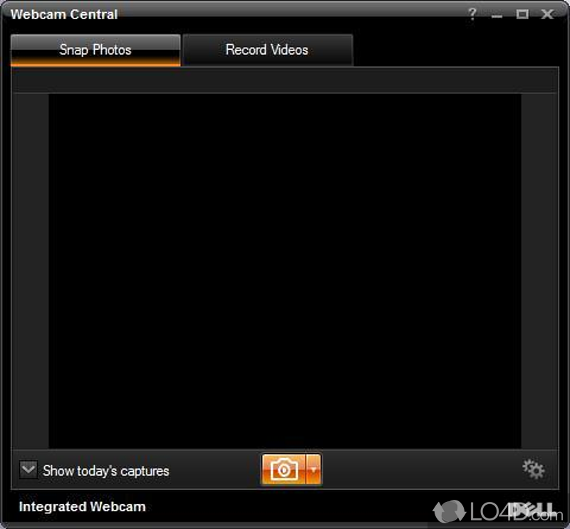 Capture videos and take photo snapshots with Dell laptop webcams - Screenshot of Dell Webcam Central