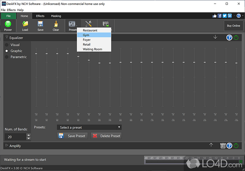 A few audio effects - Screenshot of DeskFX Audio Effects Processor