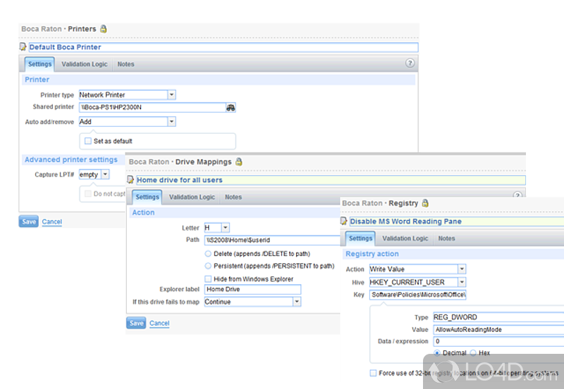 Desktop Authority Express: User interface - Screenshot of Desktop Authority Express