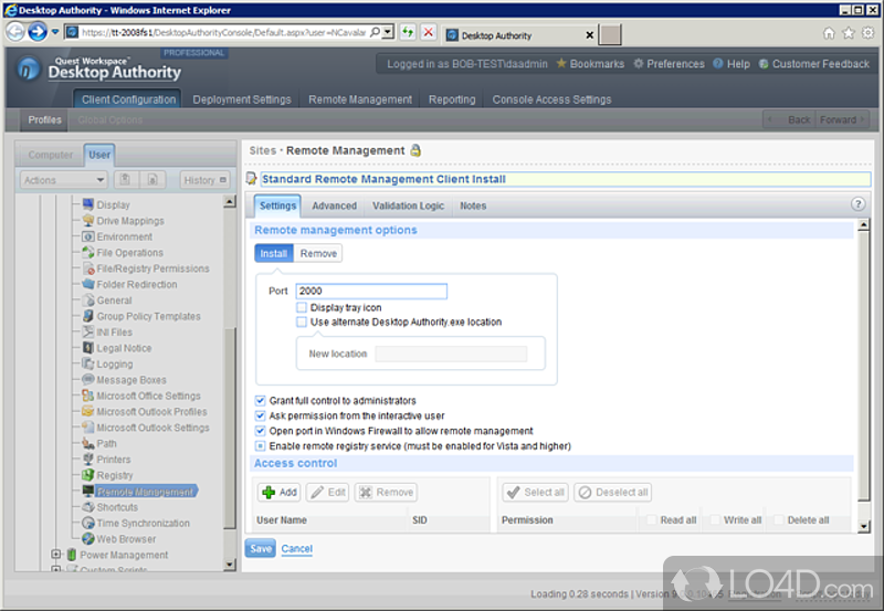 Desktop Authority Express screenshot