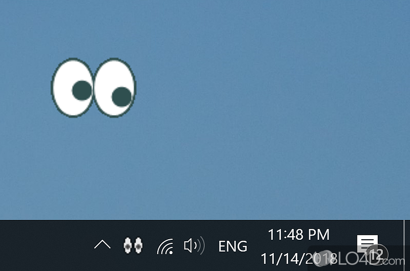 Little toy which resides on desktop workspace - Screenshot of Desktop Eyes