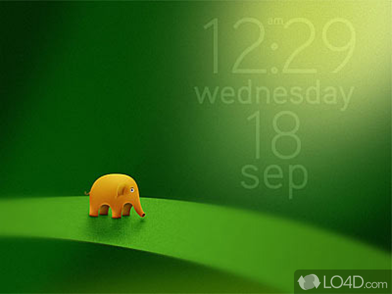 Compact and wallpaper client for Windows, that embeds a clock into the wallpaper of choice, in order to enhance the desktop - Screenshot of Dexclock
