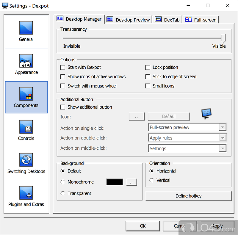 Dexpot: Distribute icons - Screenshot of Dexpot