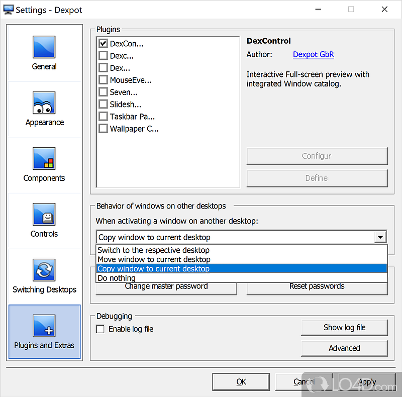 Dexpot: Mouse switching - Screenshot of Dexpot