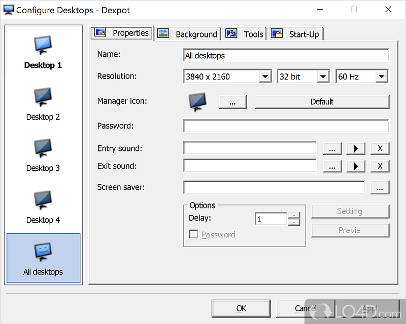 Virtualization app - Screenshot of Dexpot