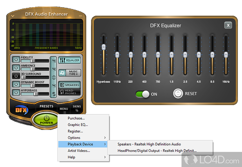 Boost your PC’s volume with FxSound - Screenshot of DFX Audio Enhancer