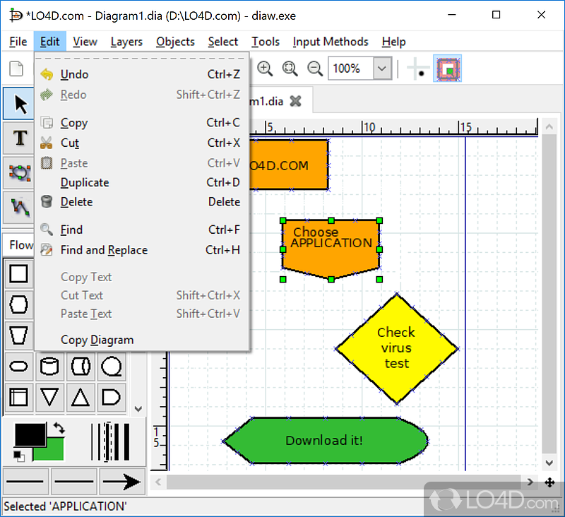 Dia Diagram Editor: Dia - Screenshot of Dia Diagram Editor