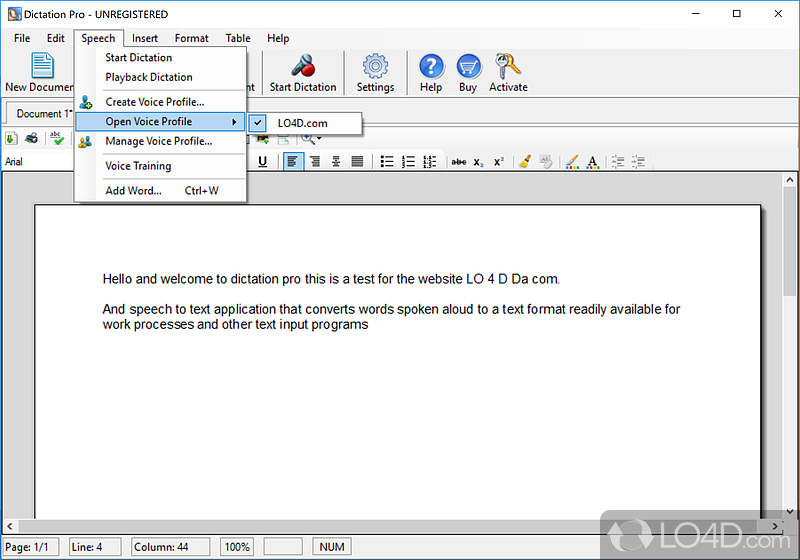 Typing Faster With Speech - Screenshot of Dictation Pro
