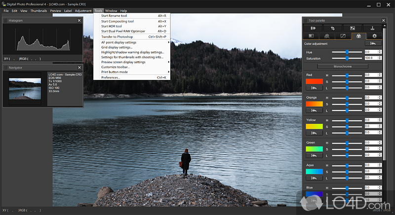 A great utility for anyone getting started with DSLR photography - Screenshot of Digital Photo Professional