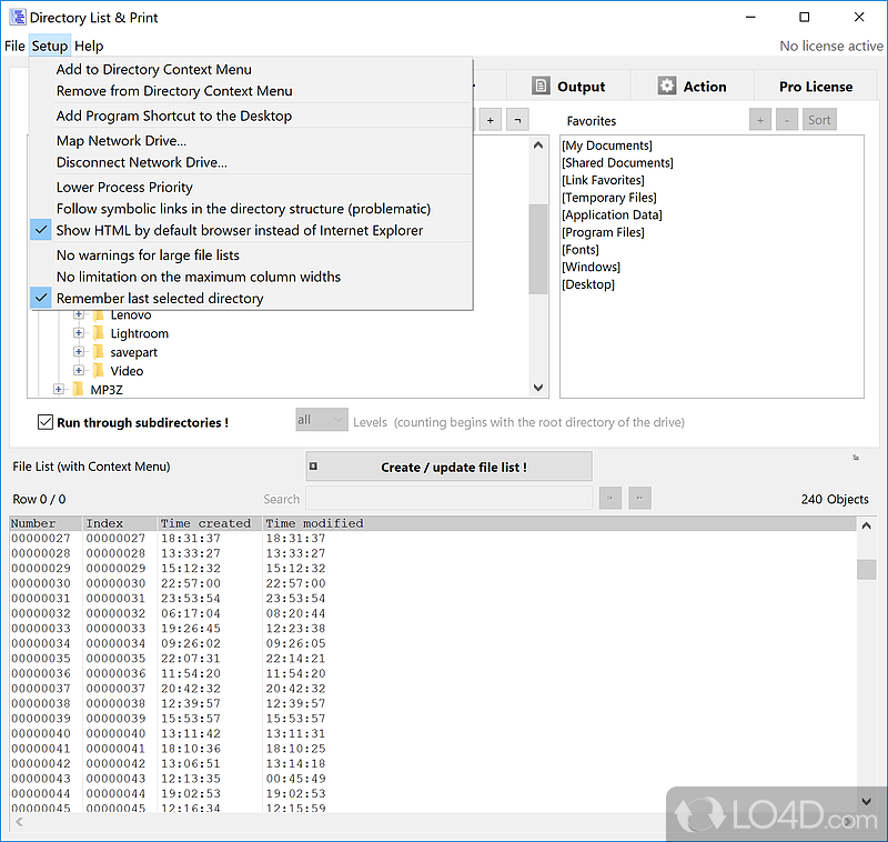 Directory List & Print 4.27 for windows instal