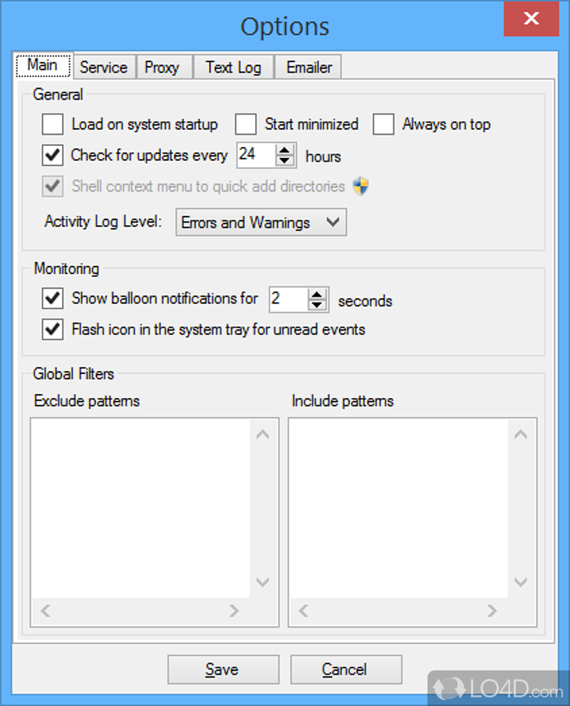 Monitors the status of files in directories including deletes - Screenshot of Directory Monitor