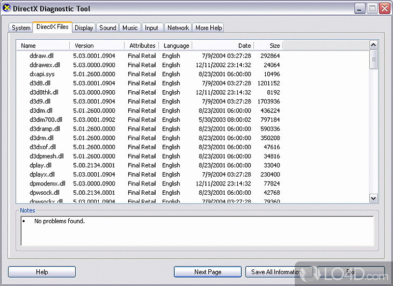 Create an ideal platform for running and displaying apps rich in multimedia elements - Screenshot of DirectX Redistributable June 2010