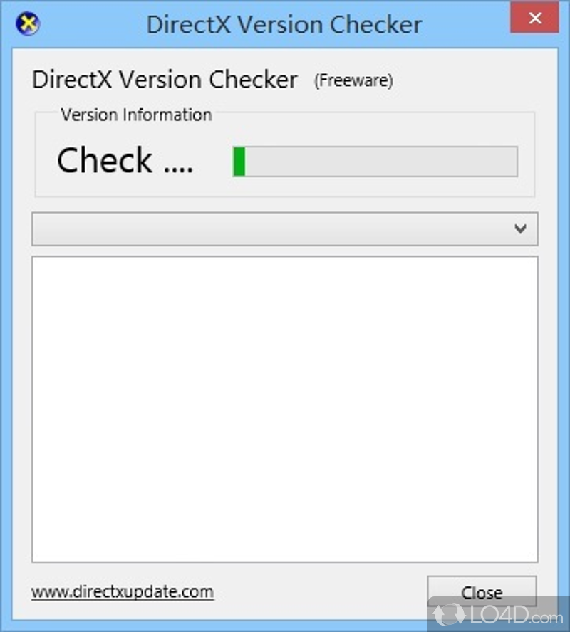 Find out the DirectX version installed on computer, along with the technical information associated - Screenshot of DirectX Version Checker