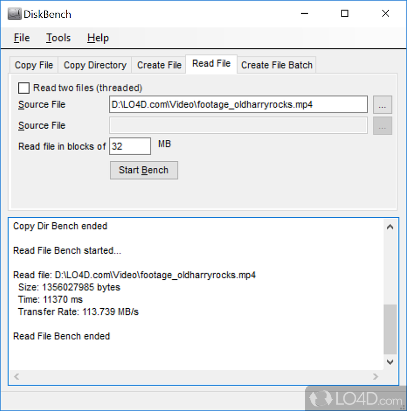 Automatically removes files no longer in use - Screenshot of Disk Bench