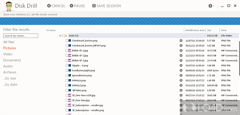 A handy undelete instrument to serve your data recovery needs - Screenshot of Disk Drill