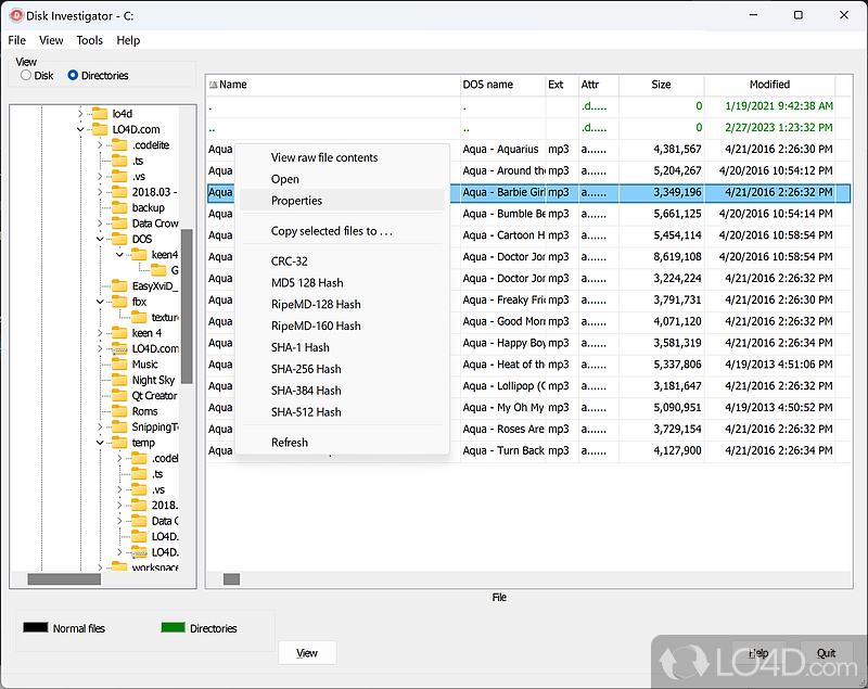 Discover all that is hidden on hard disk - Screenshot of Disk Investigator