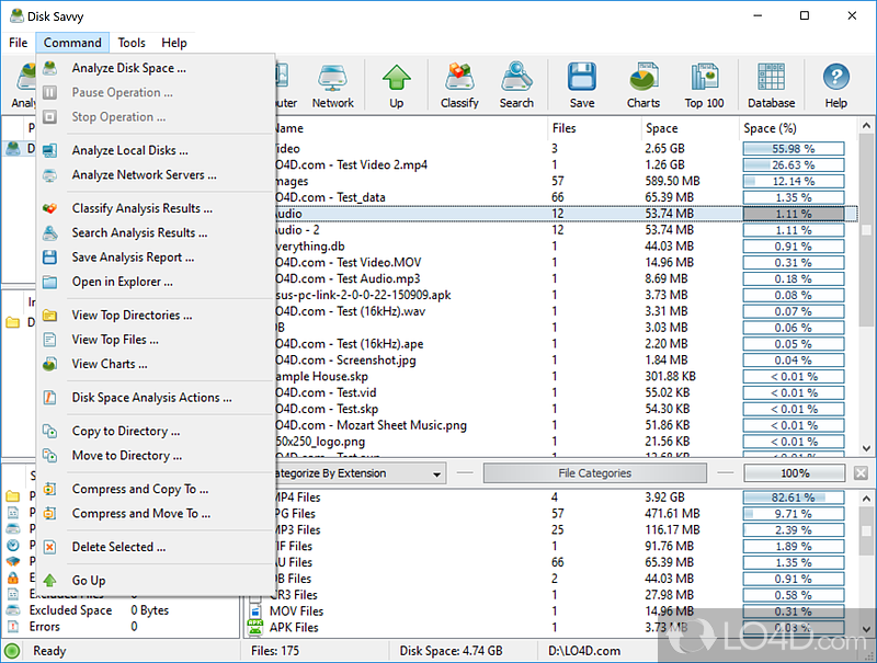 Fast and disk space analyzer - Screenshot of Disk Savvy
