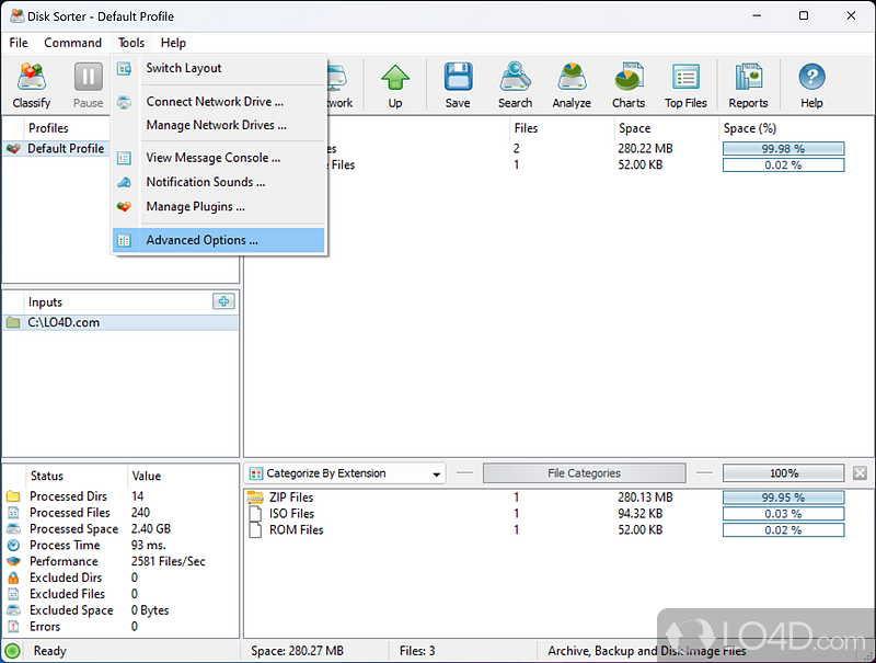 Disk Sorter screenshot