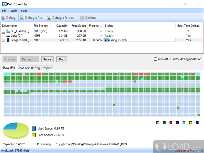 Get rid of junk files, defragment the hard drive - Screenshot of Disk SpeedUp