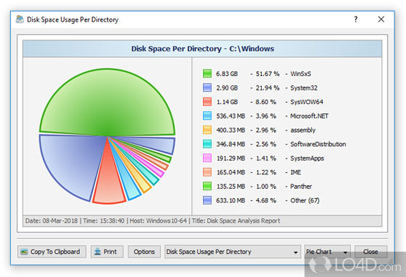 Manage detected items and generate reports - Screenshot of DiskBoss