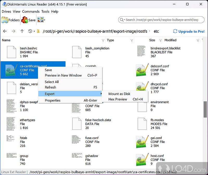 Hex preview and logging - Screenshot of Linux Reader