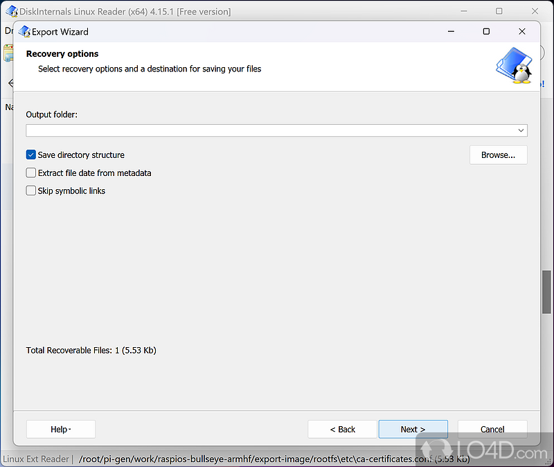 Read hard disk with Ext 2/3/4, HFS , UFS2 and ReiserFS filesystems - Screenshot of Linux Reader