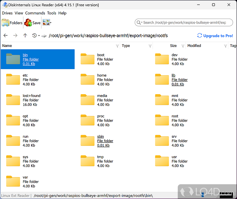 Open partitions and create partition images - Screenshot of Linux Reader