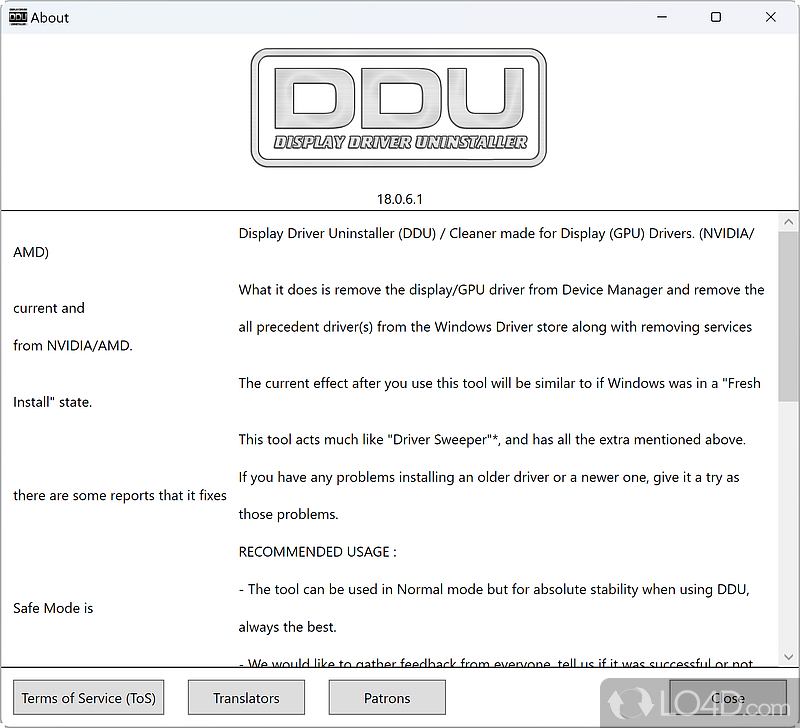 Display Driver Uninstaller DDU Screenshots