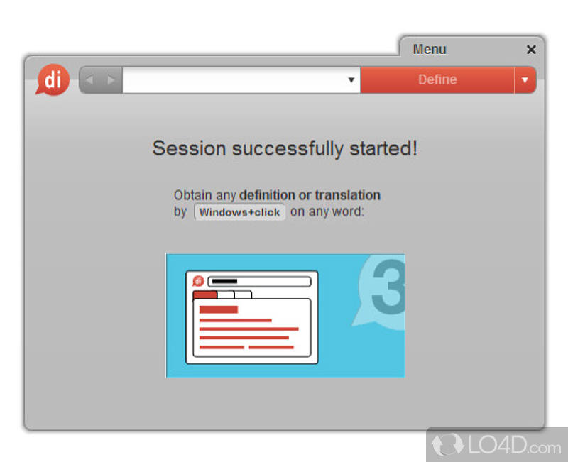 Multi-dictionary service for the computer with the ability to click on a word - Screenshot of Dixio Desktop