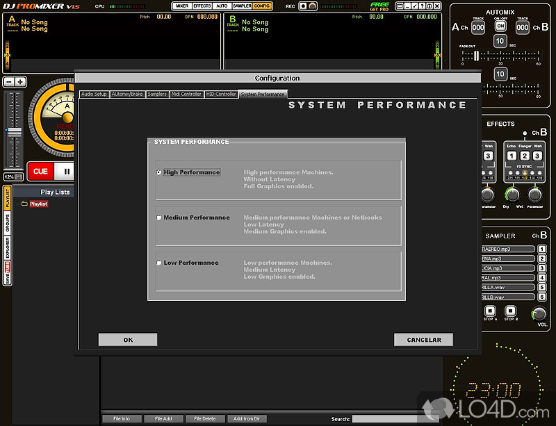 DJ ProMixer Free: User interface - Screenshot of DJ ProMixer Free
