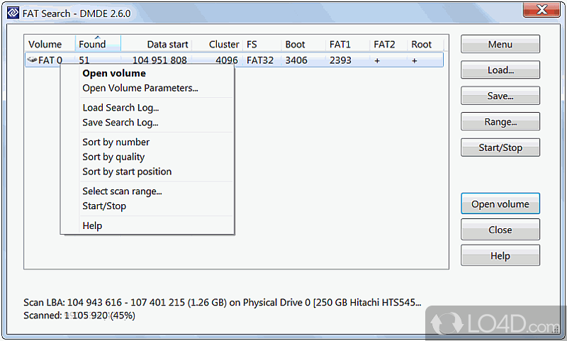 Disk Editor, Data Recovery on disks - Screenshot of DMDE