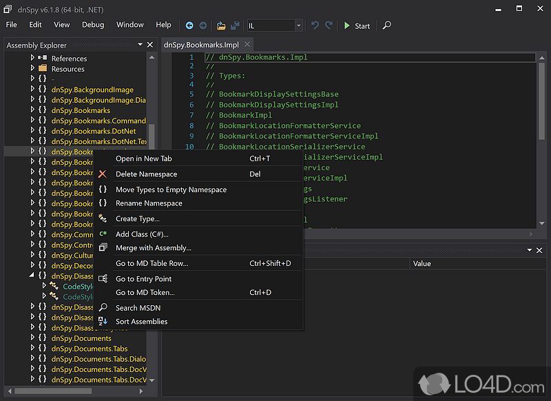 dnSpy: Comprehensive - Screenshot of dnSpy