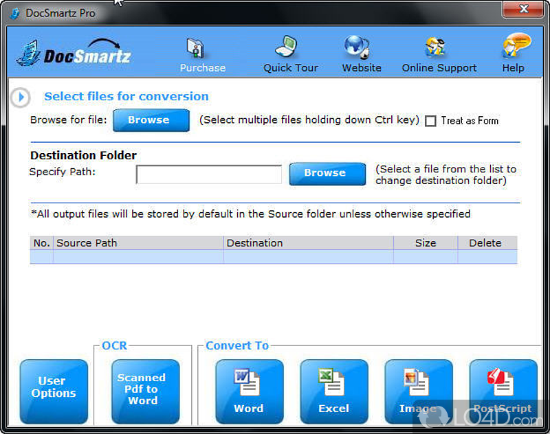 DocSmartz: User interface - Screenshot of DocSmartz