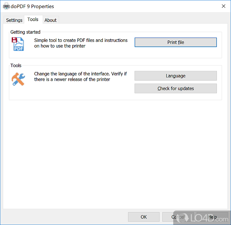 Tweaks during the installation process - Screenshot of doPDF