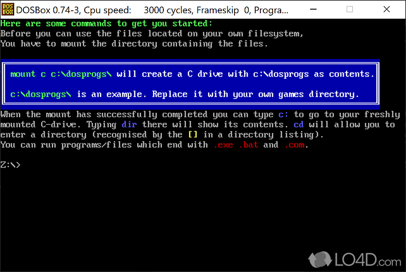 imgmount dosbox