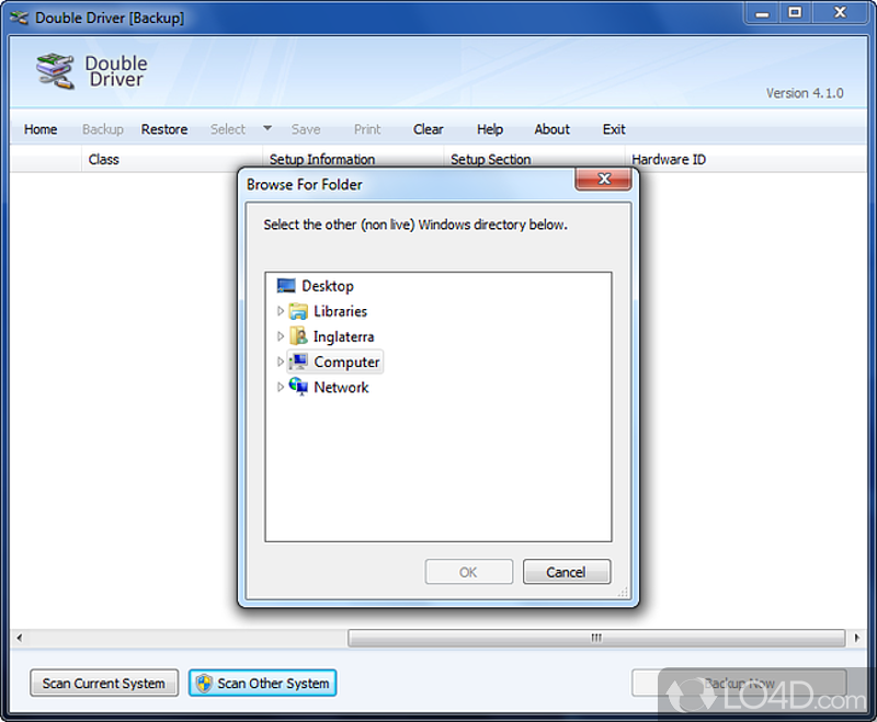 Make a copy of drivers installed on system - Screenshot of Double Driver